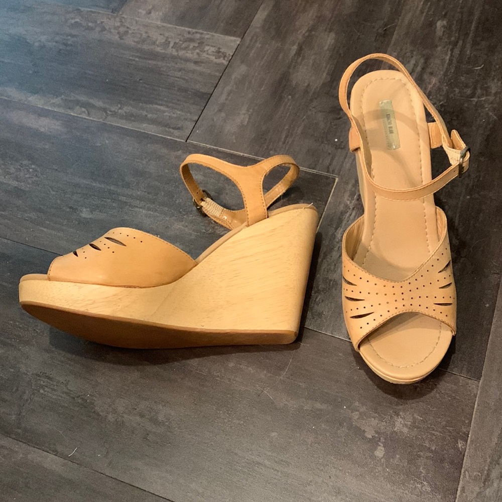 Urban Outfitters, Kimchi Blue wooden wedge heels